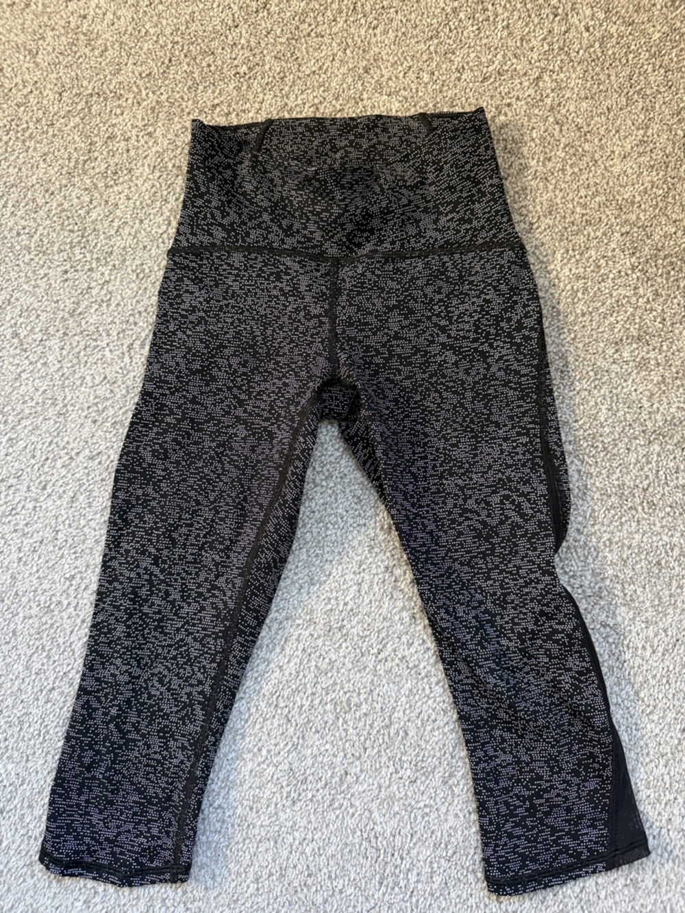lululemon athletica Black Heather High-Rise Capri Leggings